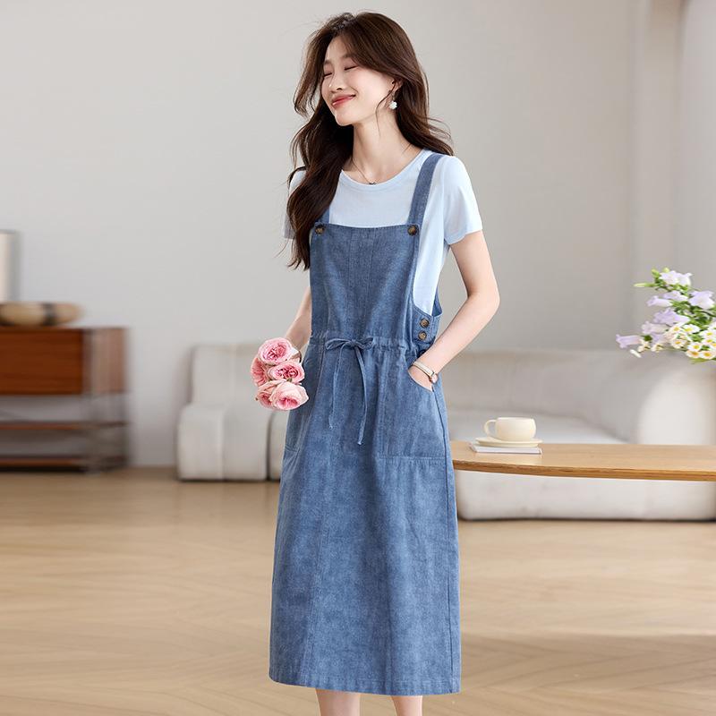 Джинсовый сарафан на бретелях детский летний новый с завышенной талией, тонкий, комплект из маленького платья и юбки, двухпредметный комплект 2XL синий
Джинсовый сарафан на бретелях детский летний новый с завышенной талией, тонкий, комплект из маленького платья и юбки, двухпредметный комплект 2XL синий