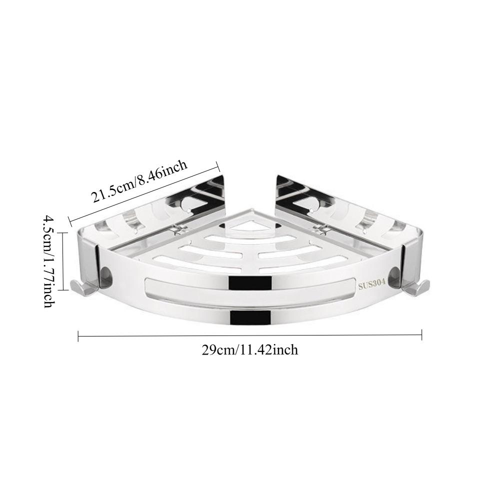 304 Stainless Steel Drilling Wall Mounted Bathroom Corner Shelf Shower Shampoo Storage Organizer Rack Bathroom Accessories 1PC
304 Stainless Steel Drilling Wall Mounted Bathroom Corner Shelf Shower Shampoo Storage Organizer Rack Bathroom Accessories 1PC
