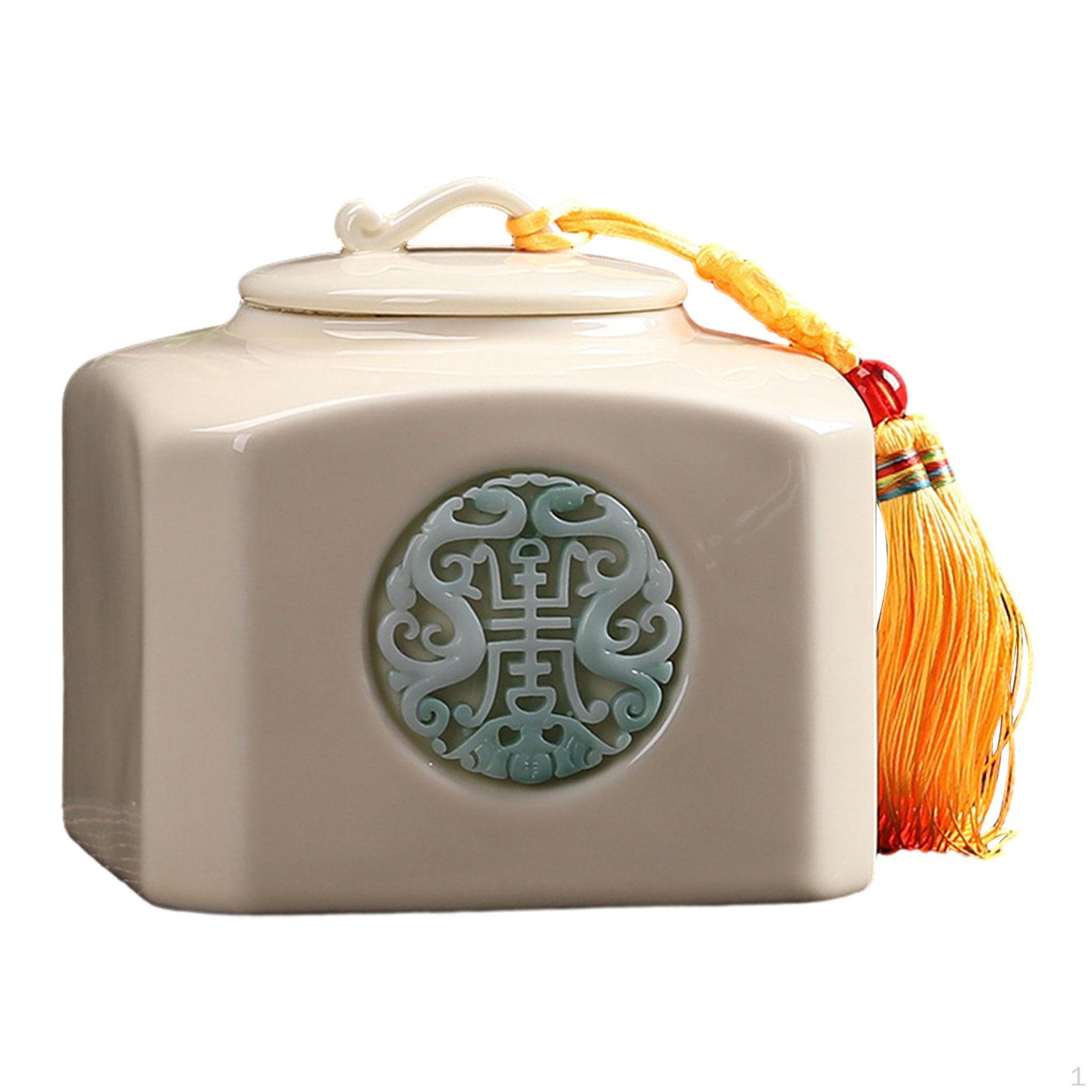 Керамический контейнер для чая, жестяная фарфоровая банка с кисточкой для гостиной дома бежевый
Керамический контейнер для чая, жестяная фарфоровая банка с кисточкой для гостиной дома бежевый