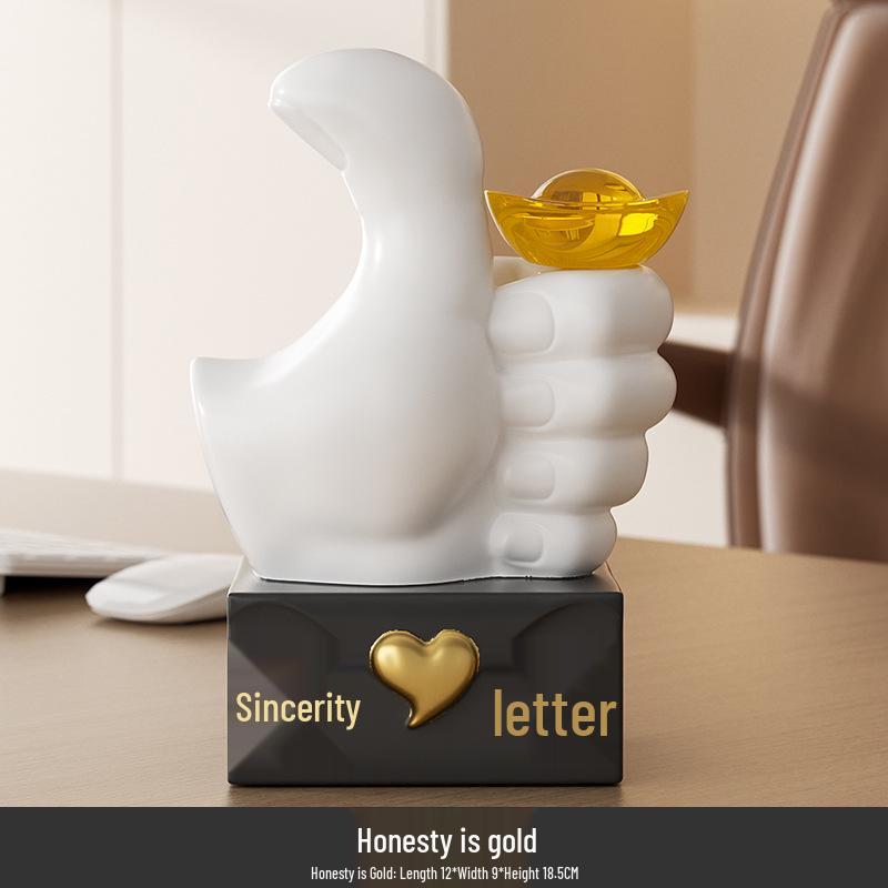 Boss Office Gold Hand Gesture Ornament - Housewarming & Hotel Décor Gift
Boss Office Gold Hand Gesture Ornament - Housewarming & Hotel Décor Gift