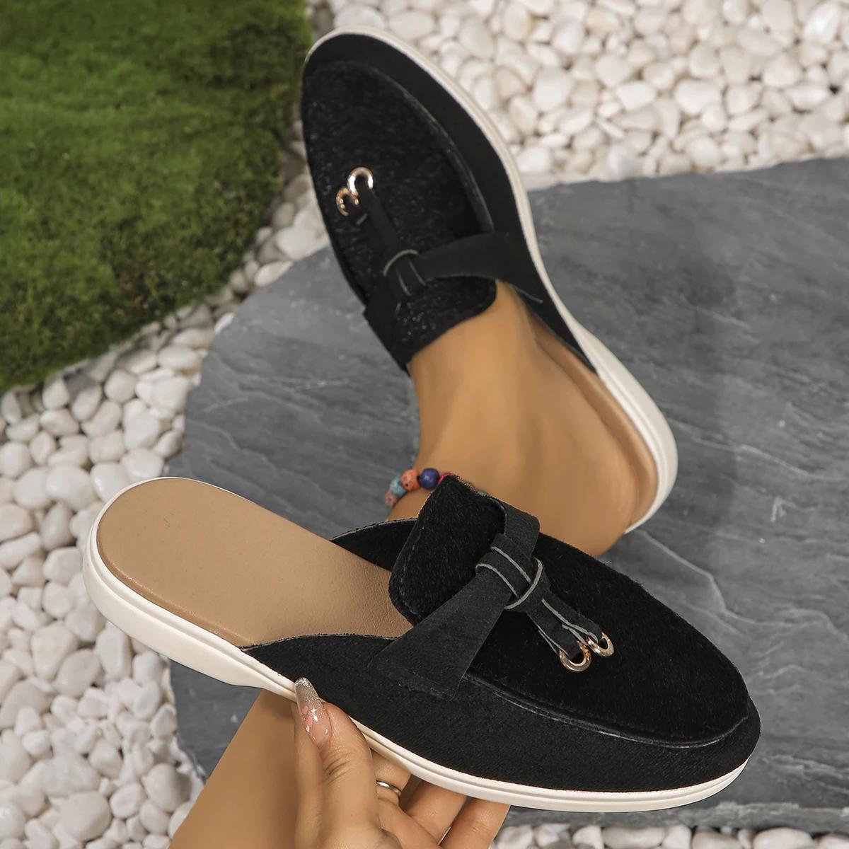 trend fashion New Casual Flat Bottom Lock Tassel Loafers Fashion Women Single Shoes Metal Buckle Slipper Mules Comfortable Slip on Shoes
trend fashion New Casual Flat Bottom Lock Tassel Loafers Fashion Women Single Shoes Metal Buckle Slipper Mules Comfortable Slip on Shoes