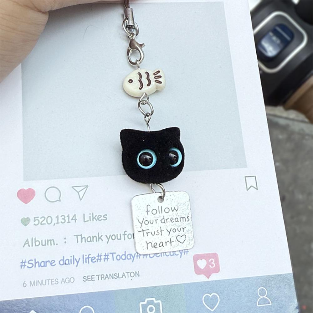 Cellphone Lanyard Black Cat Pendant Bag Decorative Mobile Phone Chain Y2K Phone Charms Schoolbag Cat head lanyard
Cellphone Lanyard Black Cat Pendant Bag Decorative Mobile Phone Chain Y2K Phone Charms Schoolbag Cat head lanyard