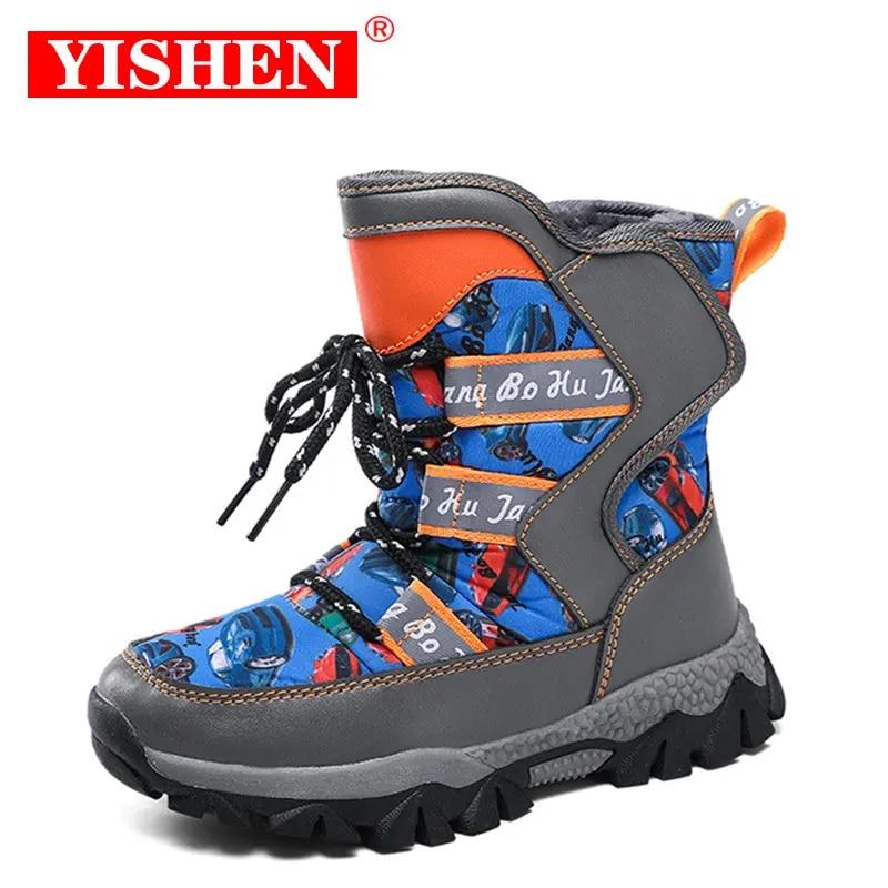 YISHEN/зимние детские зимние ботинки, теплая водонепроницаемая нескользящая детская обувь, походные ботинки для мальчиков и девочек, модная резиновая подошва
YISHEN/зимние детские зимние ботинки, теплая водонепроницаемая нескользящая детская обувь, походные ботинки для мальчиков и девочек, модная резиновая подошва