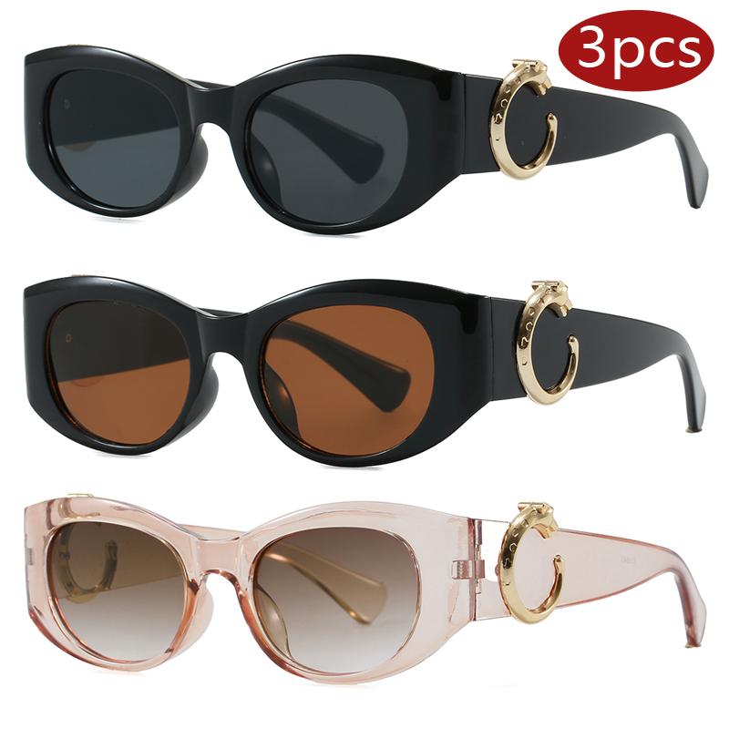 3pcs Fashion Casual Square Leopard Decoration Sunglasses New Lady Gradient Sun Glasses Outdoor UV Protection Gradient Eyeglasses
3pcs Fashion Casual Square Leopard Decoration Sunglasses New Lady Gradient Sun Glasses Outdoor UV Protection Gradient Eyeglasses