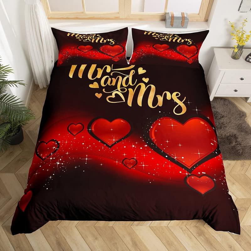 Funny Creative Mr & Mrs Duvet Cover - Black And Red Love Man Mustache & Woman Lip Design Twin Size EU Single(135*200cm)3pcs
Funny Creative Mr & Mrs Duvet Cover - Black And Red Love Man Mustache & Woman Lip Design Twin Size EU Single(135*200cm)3pcs