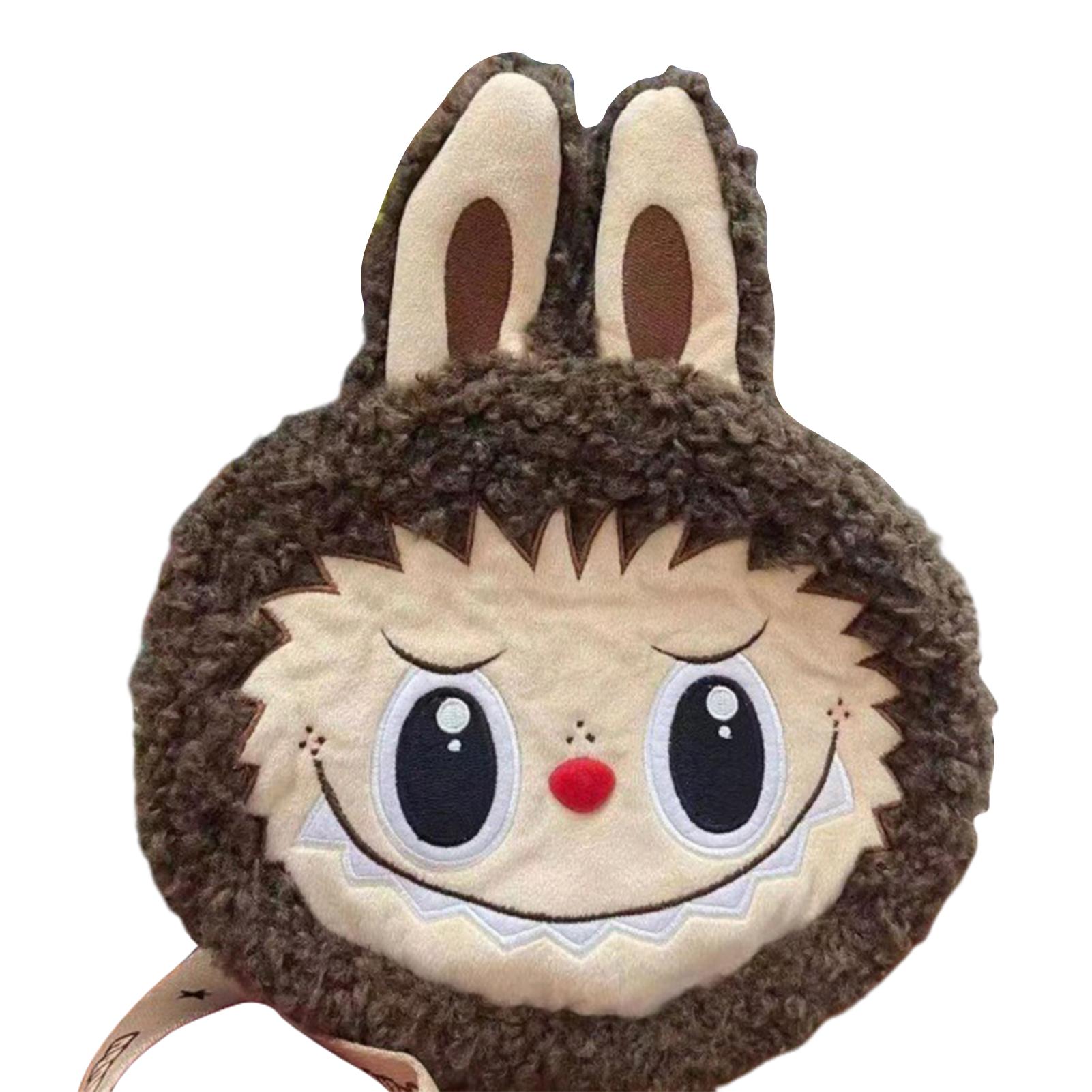 Мультяшная плюшевая сумка-чехол Labubu Cross-boday, модная, симпатичная, стильная, унисекс, для путешествий, походов коричневый