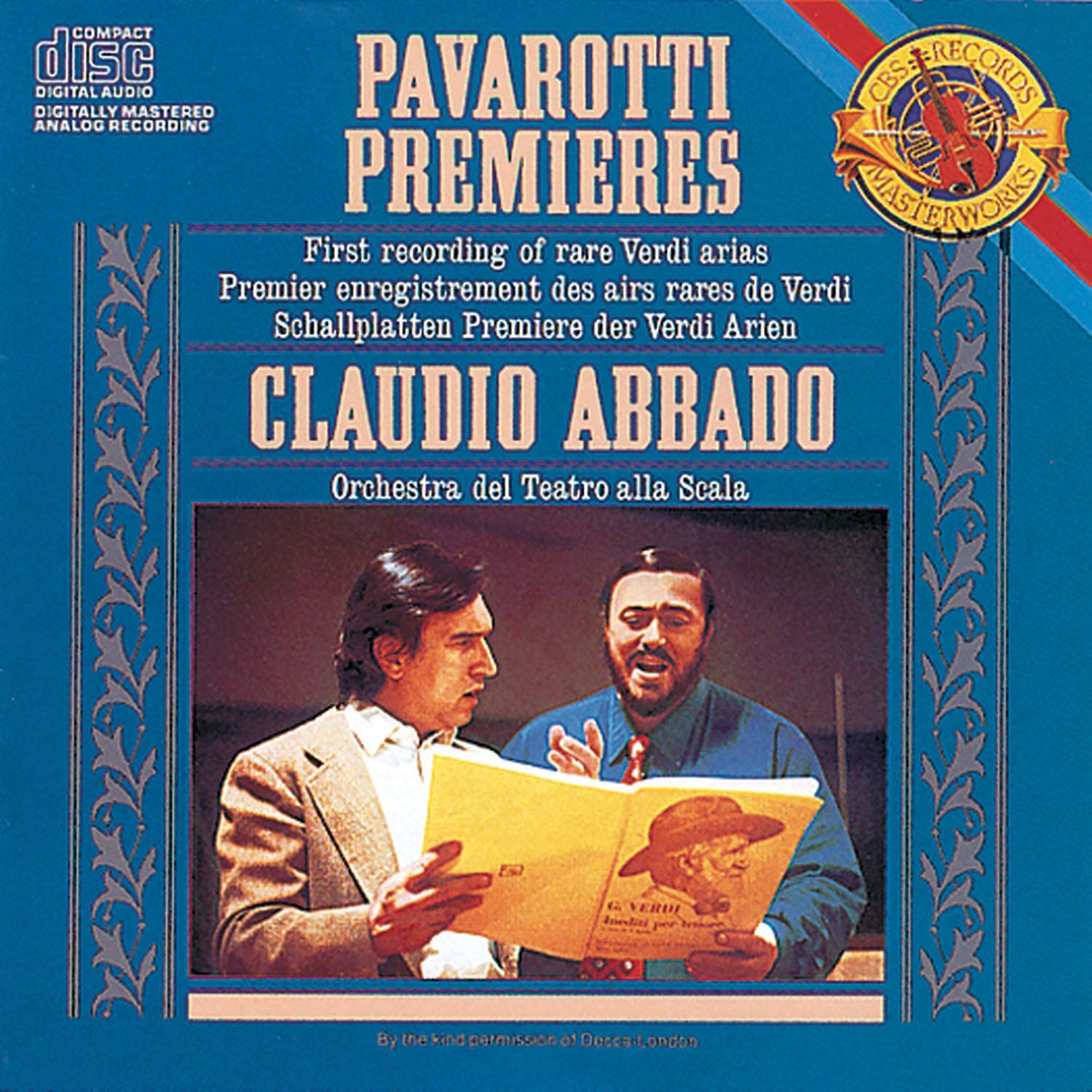 CD PAVAROTTI, VERDI; ABBADO - Premieres Rare Verdi Arias Japan Music Others Used
CD PAVAROTTI, VERDI; ABBADO - Premieres Rare Verdi Arias Japan Music Others Used