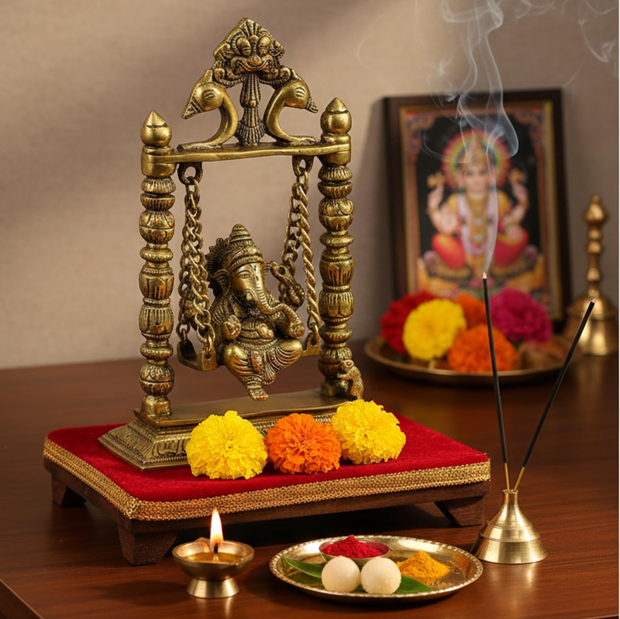 eSplanade - 9-дюймовая Премиальная Качающаяся Статуэтка Ганеши | Латунный Ганеша | Латунная Статуэтка, Коллекционное Изделие | Предмет для Пуджи | Домашний Декор | Латунное Украшение
eSplanade - 9-дюймовая Премиальная Качающаяся Статуэтка Ганеши | Латунный Ганеша | Латунная Статуэтка, Коллекционное Изделие | Предмет для Пуджи | Домашний Декор | Латунное Украшение