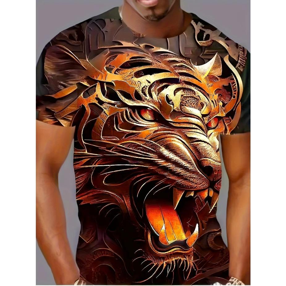 Men s Casual Short Sleeve T-Shirt - Animal Print Skull & Foliage Graphic Breathable Summer Tee Round Neck for Outdoor & Casual Wear, Summer XL
Men s Casual Short Sleeve T-Shirt - Animal Print Skull & Foliage Graphic Breathable Summer Tee Round Neck for Outdoor & Casual Wear, Summer XL