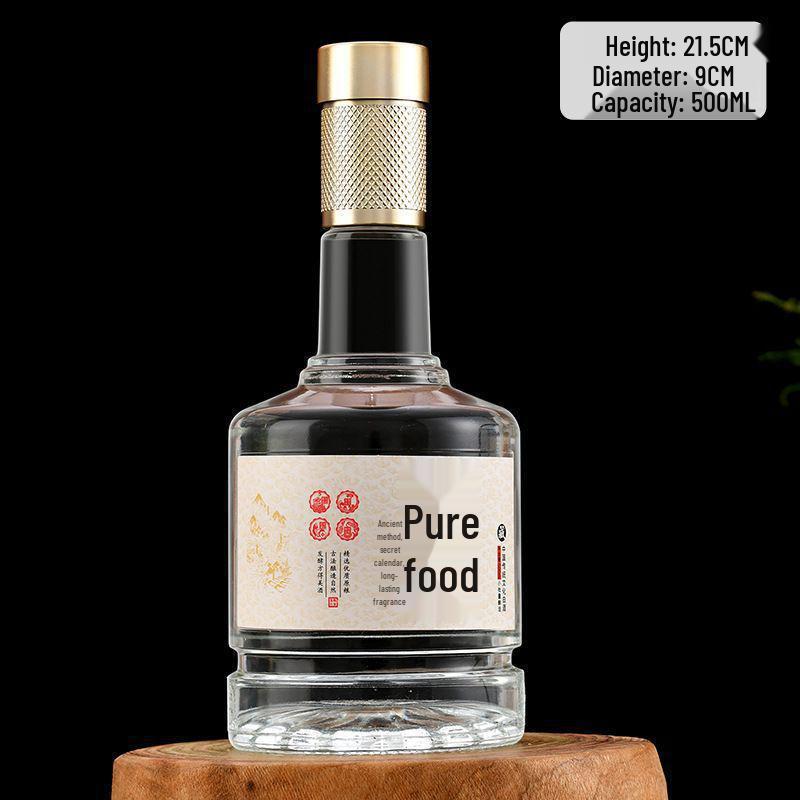 500ml Thickened Creative Glass Wine Bottle Set - Refillable Baijiu Bottle with Packaging
500ml Thickened Creative Glass Wine Bottle Set - Refillable Baijiu Bottle with Packaging