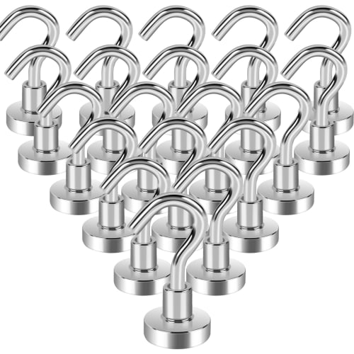 OCEUMAOA 20-Piece Strong Neodymium Magnet Hooks, Corrosion-Resistant, 10kg Capacity, 16mm Diameter, for Refrigerators, Kitchen Storage, Key Holders, B
OCEUMAOA 20-Piece Strong Neodymium Magnet Hooks, Corrosion-Resistant, 10kg Capacity, 16mm Diameter, for Refrigerators, Kitchen Storage, Key Holders, B
