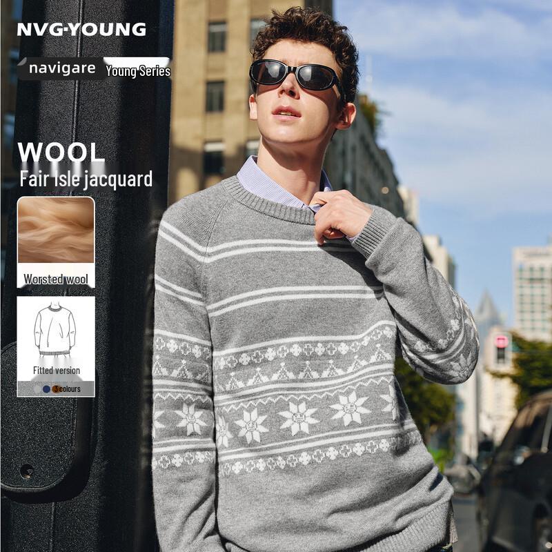 Navigare Men s Striped Wool Blend Crew Neck Sweater S
Navigare Men s Striped Wool Blend Crew Neck Sweater S