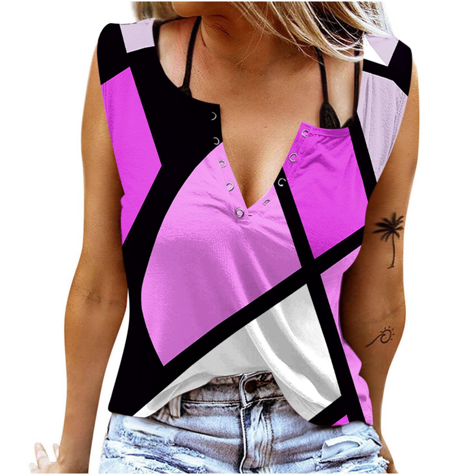 Женские майки, сексуальные летние топы без рукавов с V-образным вырезом, жилет, топы неправильной формы с 3D принтом 8XL фиолетовый
Женские майки, сексуальные летние топы без рукавов с V-образным вырезом, жилет, топы неправильной формы с 3D принтом 8XL фиолетовый