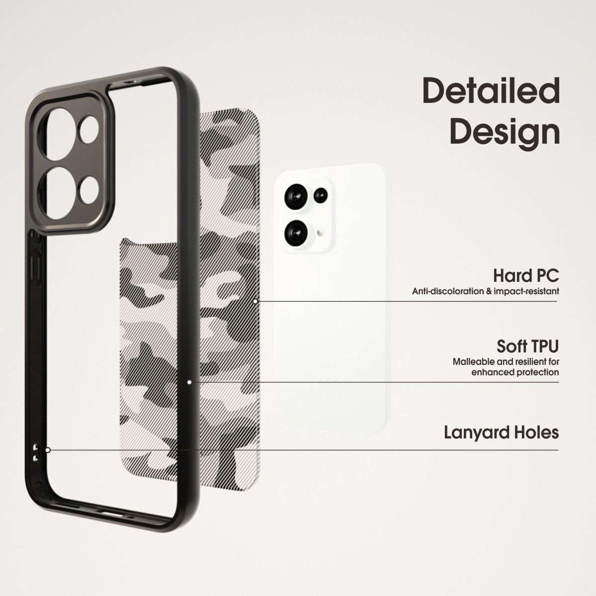 IBMRS For Oppo Reno13 5G (Global) Case TPU+PC Heavy Duty Shockproof Phone Cover Camera Protection Grid Camouflage
IBMRS For Oppo Reno13 5G (Global) Case TPU+PC Heavy Duty Shockproof Phone Cover Camera Protection Grid Camouflage