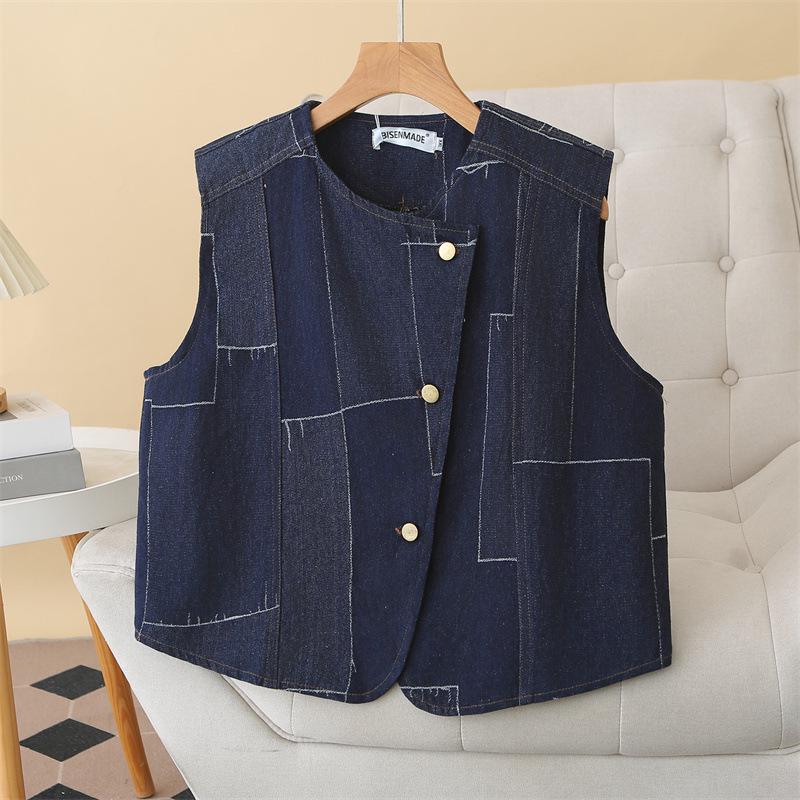 2026 Spring/Summer Plus Size Women s Graffiti Print Denim Vest - Trendy Round Neck Cardigan Tank Top 2XL темно-синий
2026 Spring/Summer Plus Size Women s Graffiti Print Denim Vest - Trendy Round Neck Cardigan Tank Top 2XL темно-синий