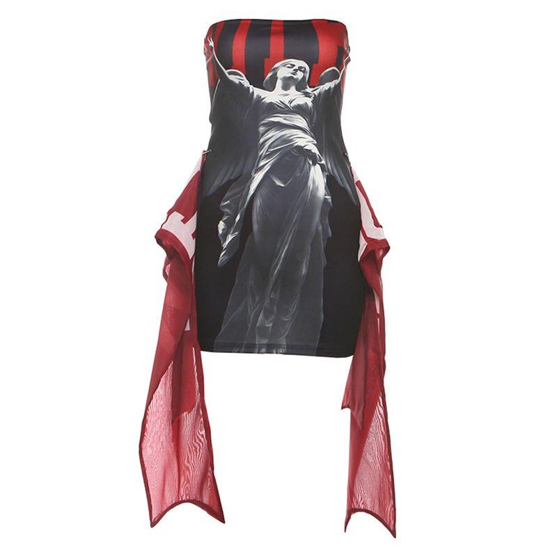 # Sisjuly# American vintage Seduction Sexy Lady Portrait Print Slim fit Sheath Tube Top Dress Women Black S
# Sisjuly# American vintage Seduction Sexy Lady Portrait Print Slim fit Sheath Tube Top Dress Women Black S