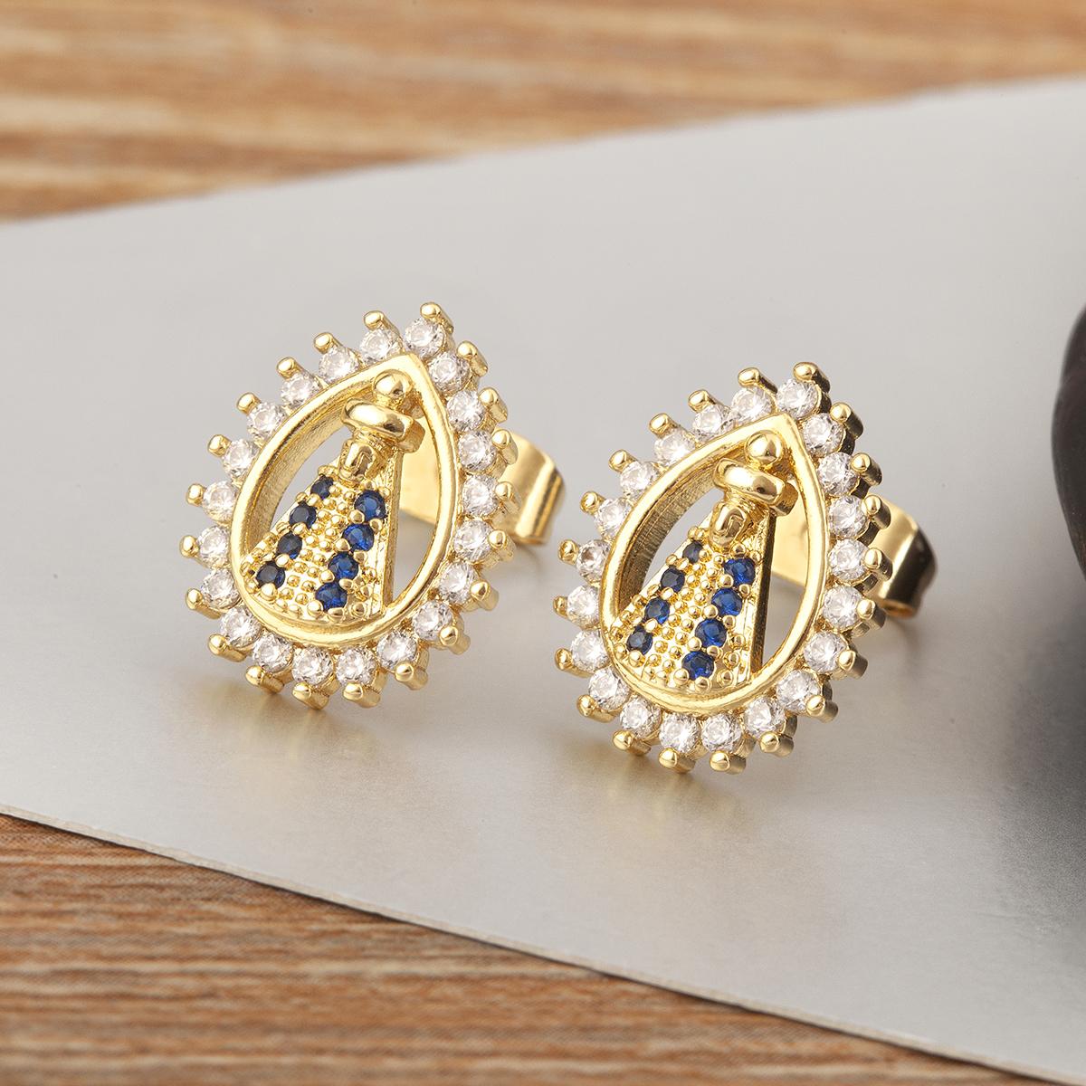 Nidin High Quality Star/Waterdrop Shape Evil Eye Crystal Zircon Stud Earrings For Women Fashion Female Delicate Ear Jewelry Gift
Nidin High Quality Star/Waterdrop Shape Evil Eye Crystal Zircon Stud Earrings For Women Fashion Female Delicate Ear Jewelry Gift