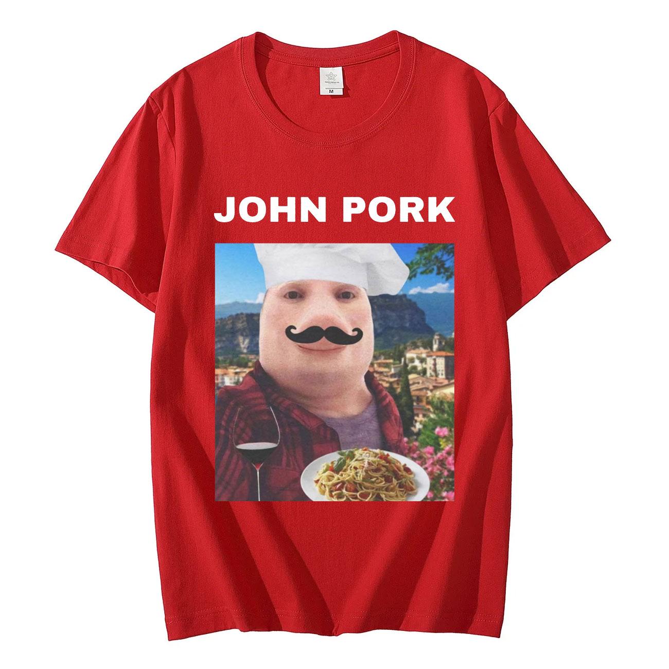 John Pork Funny Meme Tshirt Mens Women Fashion Oversized Cotton Tshirts Summer Casual Comfort Short Sleeve T Shirt Streetwear S
John Pork Funny Meme Tshirt Mens Women Fashion Oversized Cotton Tshirts Summer Casual Comfort Short Sleeve T Shirt Streetwear S