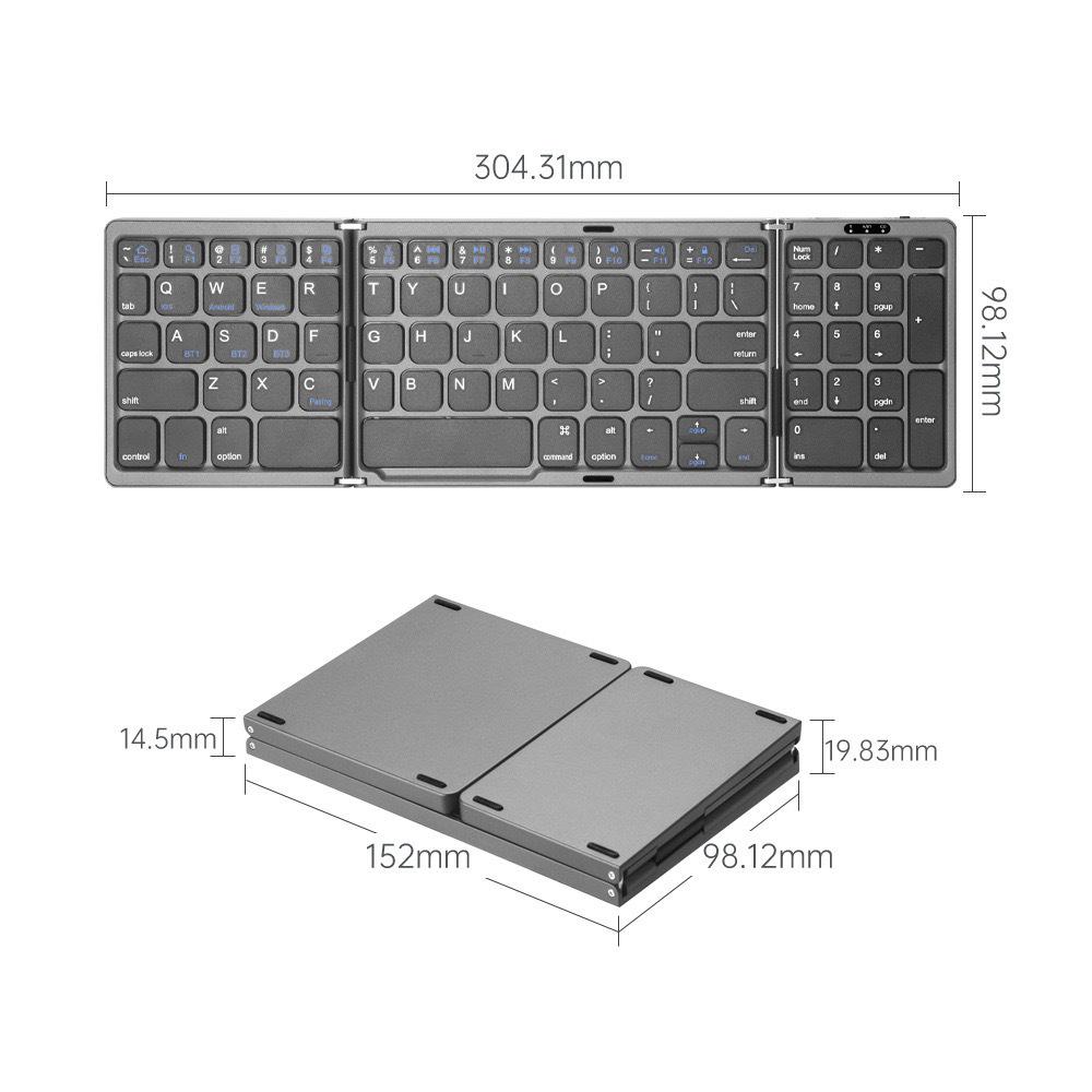 New Hot Sale Three-Fold Wireless Bluetooth Universal Keyboard - Compatible with Tablets, Phones, and Notebooks
New Hot Sale Three-Fold Wireless Bluetooth Universal Keyboard - Compatible with Tablets, Phones, and Notebooks