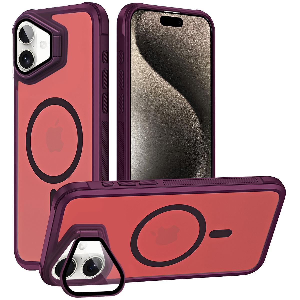 For iPhone 16 Case Compatible with MagSafe Lens Cover Kickstand Matte Back Cover E
For iPhone 16 Case Compatible with MagSafe Lens Cover Kickstand Matte Back Cover E