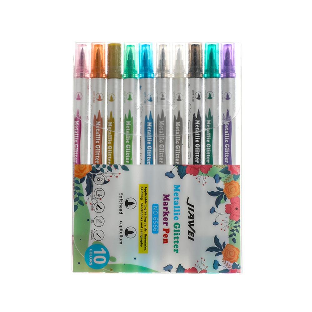 10pcs Metal Glitter Metallic Markers Set Dual Tip Drawing Painting Liner Back to School
10pcs Metal Glitter Metallic Markers Set Dual Tip Drawing Painting Liner Back to School