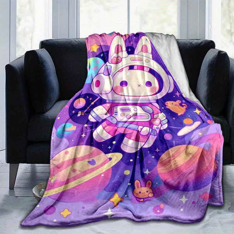 1pc Cute Rabbit Planet Printing Lightweight Flannel Blanket, Comfortable and Warm Blanket, for Camping Sofa Bed and Couch Office, Gift 100x150cm
1pc Cute Rabbit Planet Printing Lightweight Flannel Blanket, Comfortable and Warm Blanket, for Camping Sofa Bed and Couch Office, Gift 100x150cm
