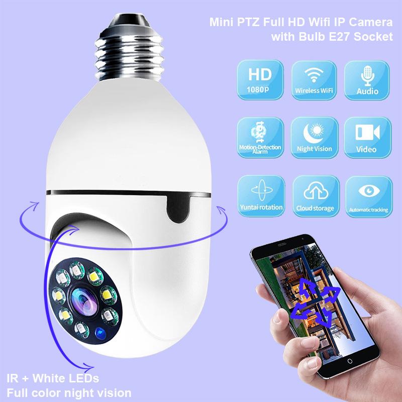 Камера Jiwei 1080P Smart WiFi Bulb з повнокольоровим спостереженням і ламповою головкою E27 Black, English Dual Light
Камера Jiwei 1080P Smart WiFi Bulb з повнокольоровим спостереженням і ламповою головкою E27 Black, English Dual Light