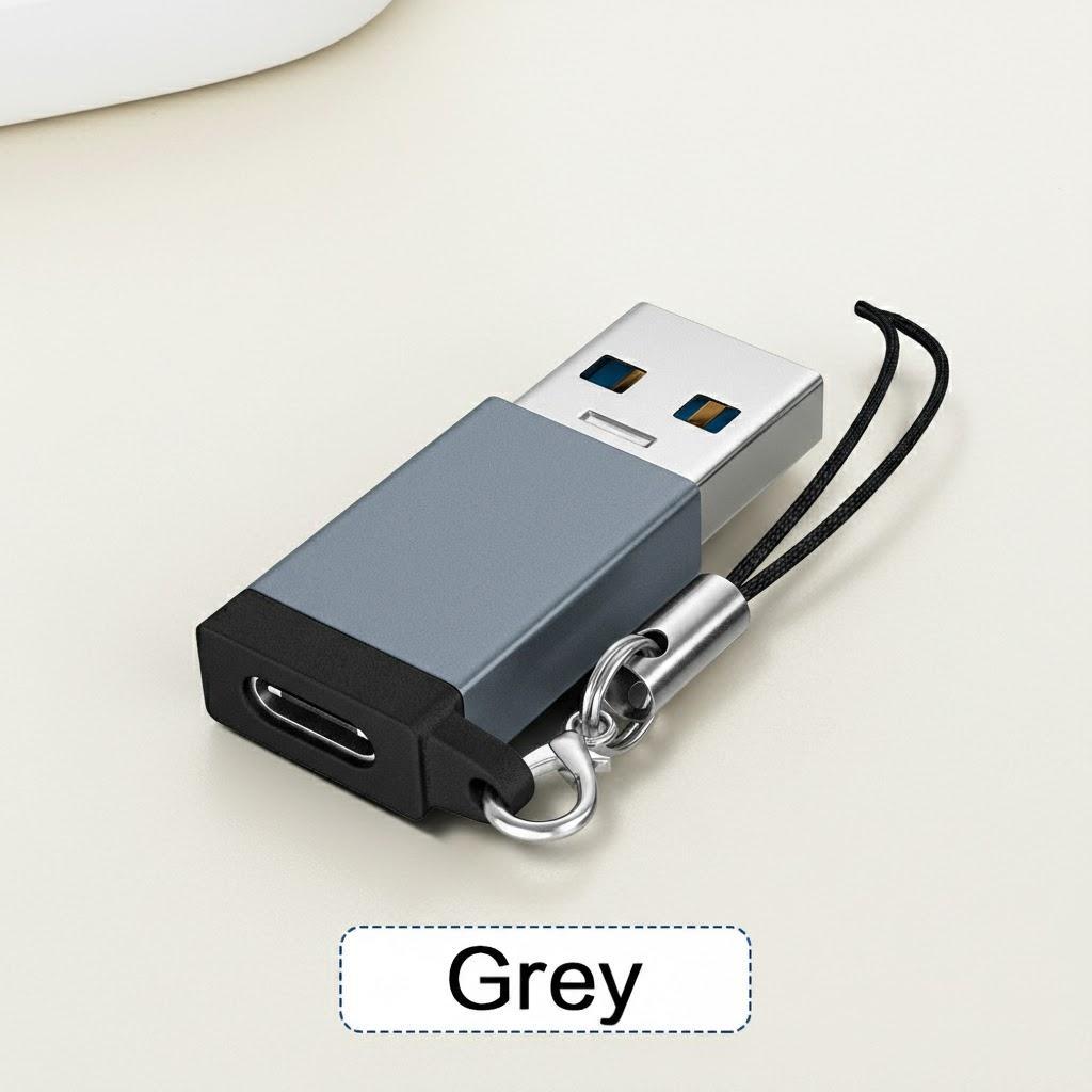 USB 3.1 Type-C Adapter Support 10Gbps Data Sync & 100W Fast Charging USB A to USB C Converter сірий
USB 3.1 Type-C Adapter Support 10Gbps Data Sync & 100W Fast Charging USB A to USB C Converter сірий