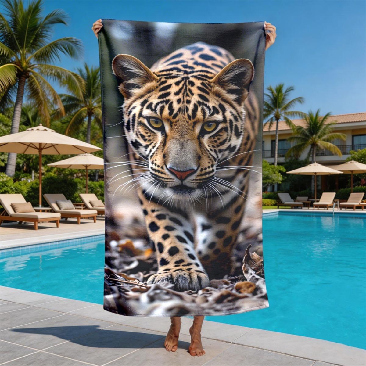 leopard pattern in the jungle polyester microfiber beach towel is highly absorbent, suitable for swimming and beach outings W40*H60(CM)
leopard pattern in the jungle polyester microfiber beach towel is highly absorbent, suitable for swimming and beach outings W40*H60(CM)