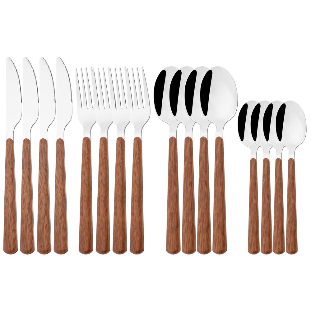 Набор столовых приборов из 16 предметов с имитацией деревянной ручки, набор посуды из нержавеющей стали, нож, вилка, чайная ложка, столовая посуда, щипцы, западные столовые приборы серебряный
Набор столовых приборов из 16 предметов с имитацией деревянной ручки, набор посуды из нержавеющей стали, нож, вилка, чайная ложка, столовая посуда, щипцы, западные столовые приборы серебряный