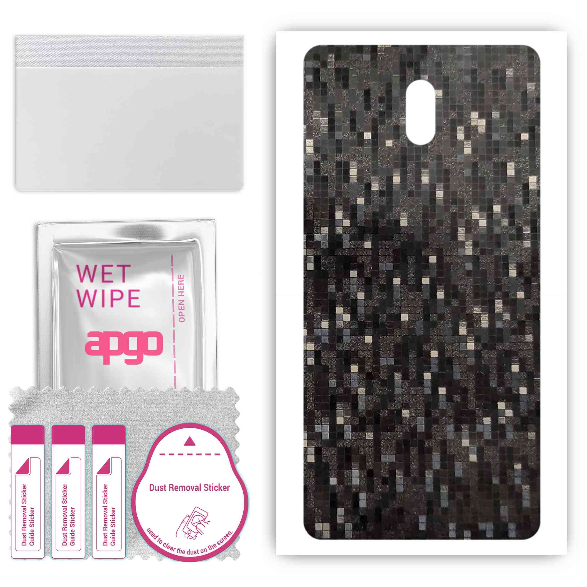apgo Protective Skin Sticker for the back compatible with Nokia 3, Wrap Film, Foil, Vinyl - Pattern Carbon Black Pixel
apgo Protective Skin Sticker for the back compatible with Nokia 3, Wrap Film, Foil, Vinyl - Pattern Carbon Black Pixel