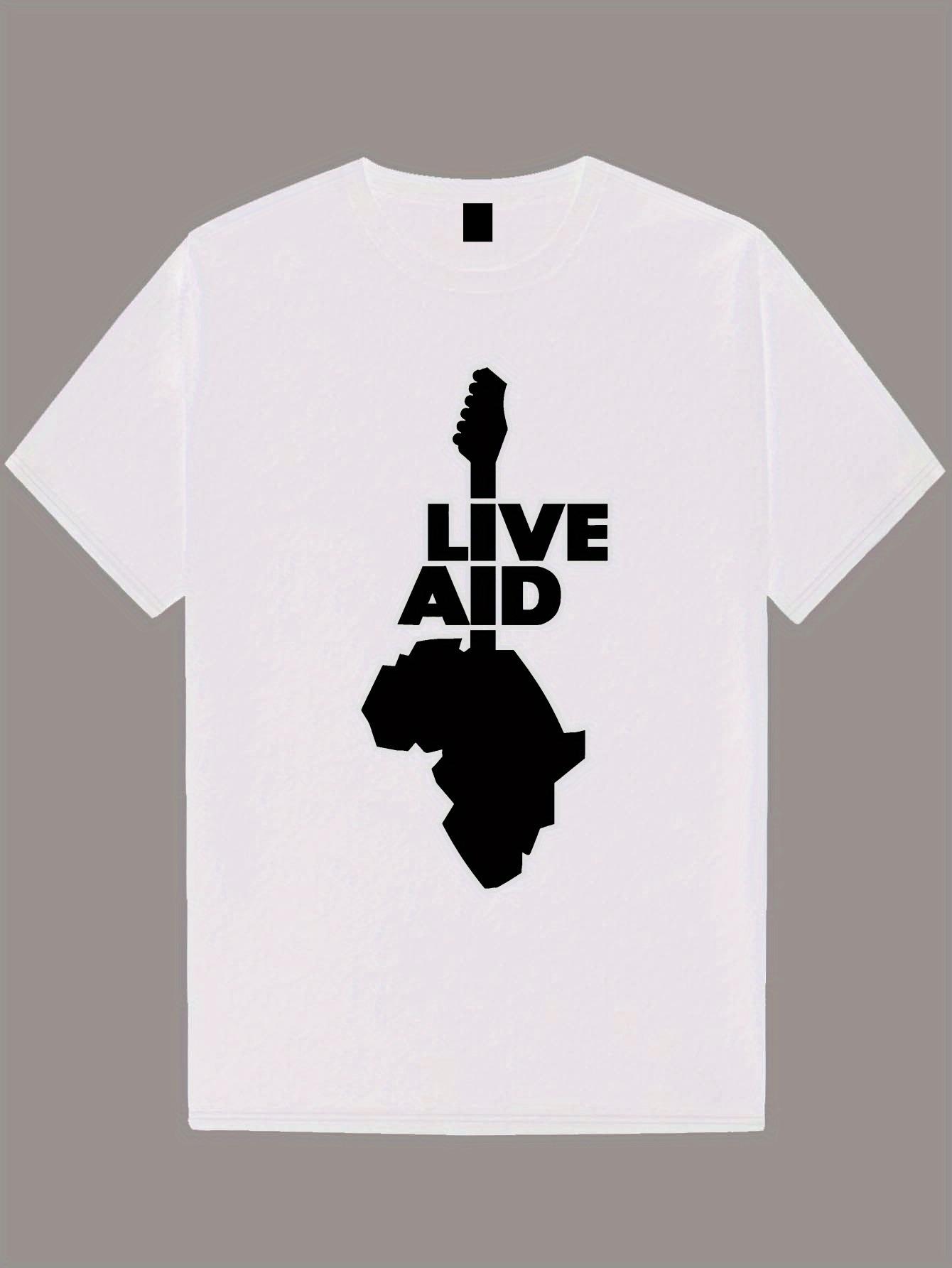 Футболка з принтом благодійного концерту Live Aid Чоловіча мода Повсякденний одяг Коротка рукава Вільний комфорт Футболка Щоденний чоловічий одяг 4XL
Футболка з принтом благодійного концерту Live Aid Чоловіча мода Повсякденний одяг Коротка рукава Вільний комфорт Футболка Щоденний чоловічий одяг 4XL