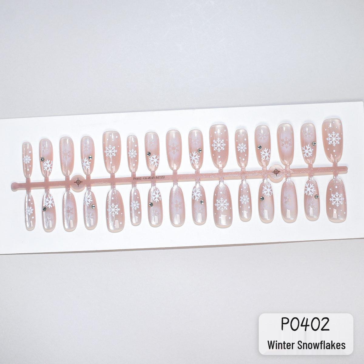 Winter Snowflake & Snowman Wearable Nail Tips with Cat Eye Crystal - 30-Piece Set
Winter Snowflake & Snowman Wearable Nail Tips with Cat Eye Crystal - 30-Piece Set
