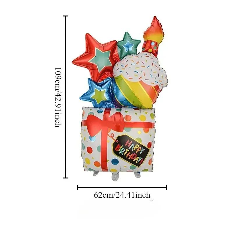 3-Layer Large Cake Balloons Happy Birthday Cartoon Bear Cake Foil Balloons for Kids Birthday Party Decoration Props Ballon Toys 1PC
3-Layer Large Cake Balloons Happy Birthday Cartoon Bear Cake Foil Balloons for Kids Birthday Party Decoration Props Ballon Toys 1PC