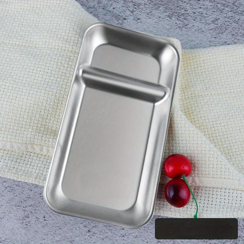 1 шт. Поднос для еды из нержавеющей стали, тарелки для сервировки фруктов и закусок, посуда, блюда для пельменей и картофеля фри, кухонная и ресторанная утварь