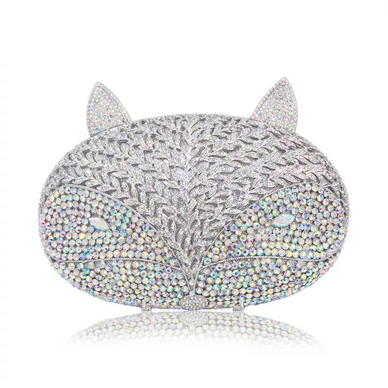 WHTUOHENG Luxury Fox Head Rhinestone Evenin Clutches Party Prom Lady Handbags Diamond Banquet Dinner Purses Girls Crystal Bags 21cmX16cmX5.5cm
WHTUOHENG Luxury Fox Head Rhinestone Evenin Clutches Party Prom Lady Handbags Diamond Banquet Dinner Purses Girls Crystal Bags 21cmX16cmX5.5cm