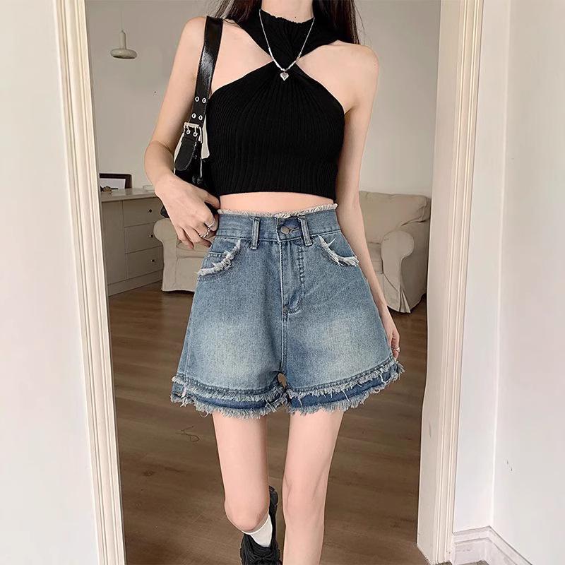 Sweet & Spicy Women s Retro Denim A-line High Waist Shorts - Summer Thin, Plus Size, Frayed Hem, Wide Leg S
Sweet & Spicy Women s Retro Denim A-line High Waist Shorts - Summer Thin, Plus Size, Frayed Hem, Wide Leg S