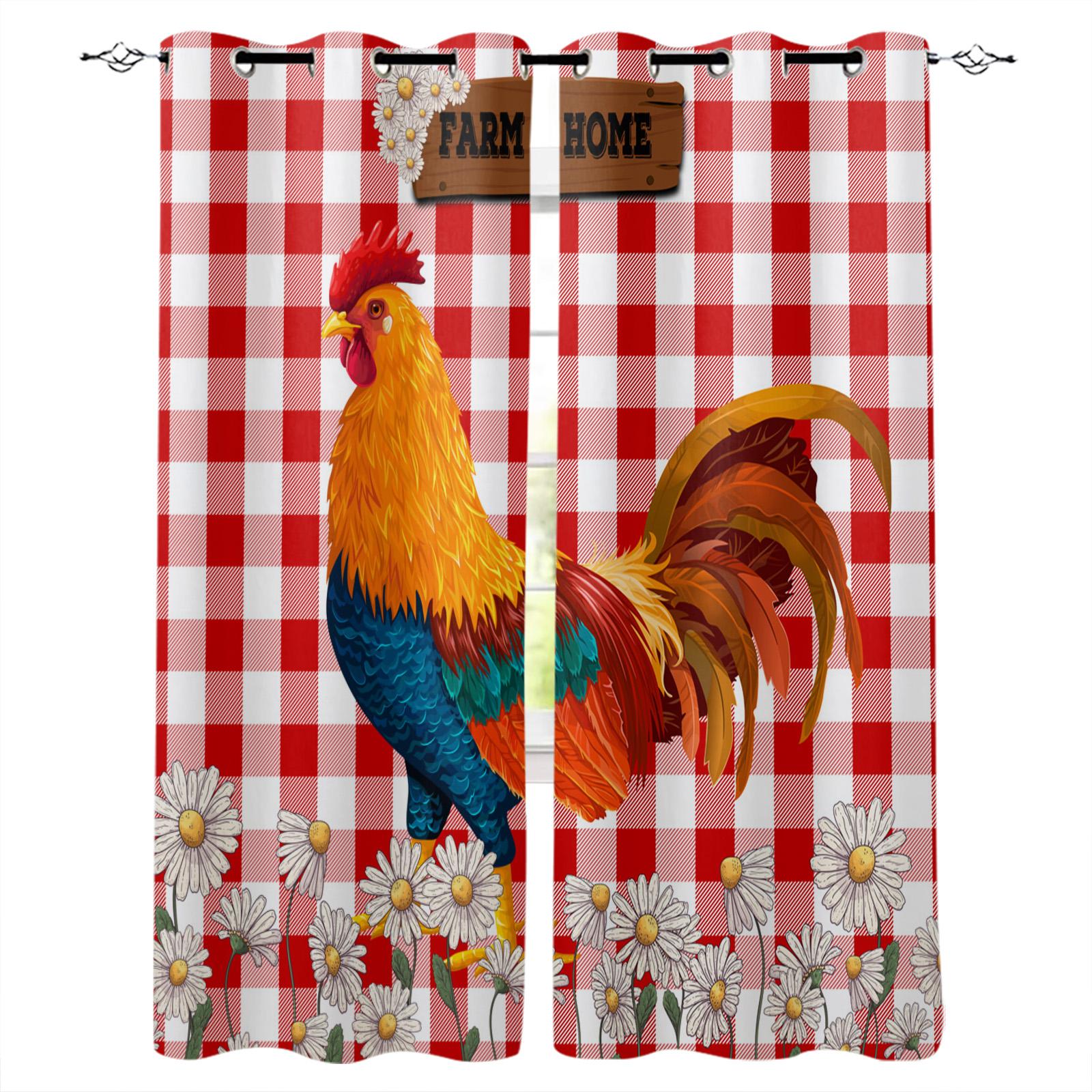 Ферма Жизнь Петух Курица Подсолнух Домашний Декор Оконные Шторы Спальня Кухня Шторы Панельные Шторы для Гостиной 135W x 60H(cm)
Ферма Жизнь Петух Курица Подсолнух Домашний Декор Оконные Шторы Спальня Кухня Шторы Панельные Шторы для Гостиной 135W x 60H(cm)