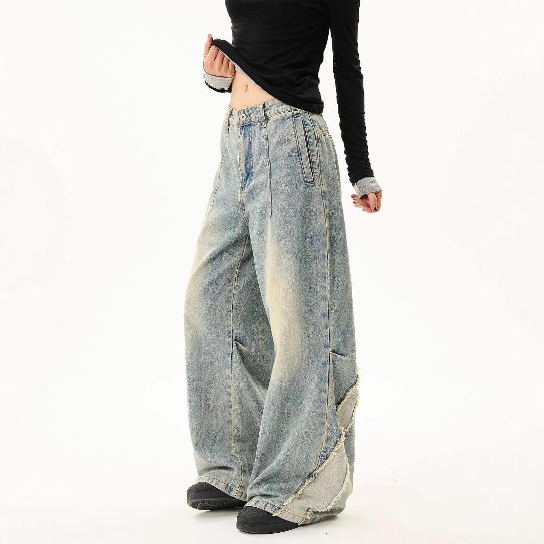 Unisex Retro Patchwork Wide-Leg Jeans - Autumn/Winter Casual Washed Look 2XL
Unisex Retro Patchwork Wide-Leg Jeans - Autumn/Winter Casual Washed Look 2XL