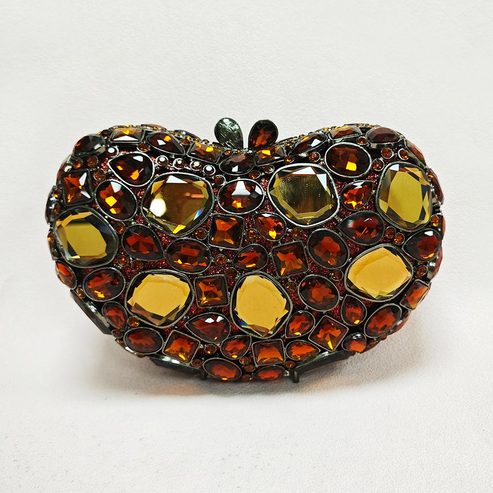 WHTUOHENG Silver Metal Blue Rhinestone Purse Heart-Shaped Clutch Diamond Women s Big Stone Purse Dinner Banquet Formal Bags 18.5cmX12cmX7cm
WHTUOHENG Silver Metal Blue Rhinestone Purse Heart-Shaped Clutch Diamond Women s Big Stone Purse Dinner Banquet Formal Bags 18.5cmX12cmX7cm