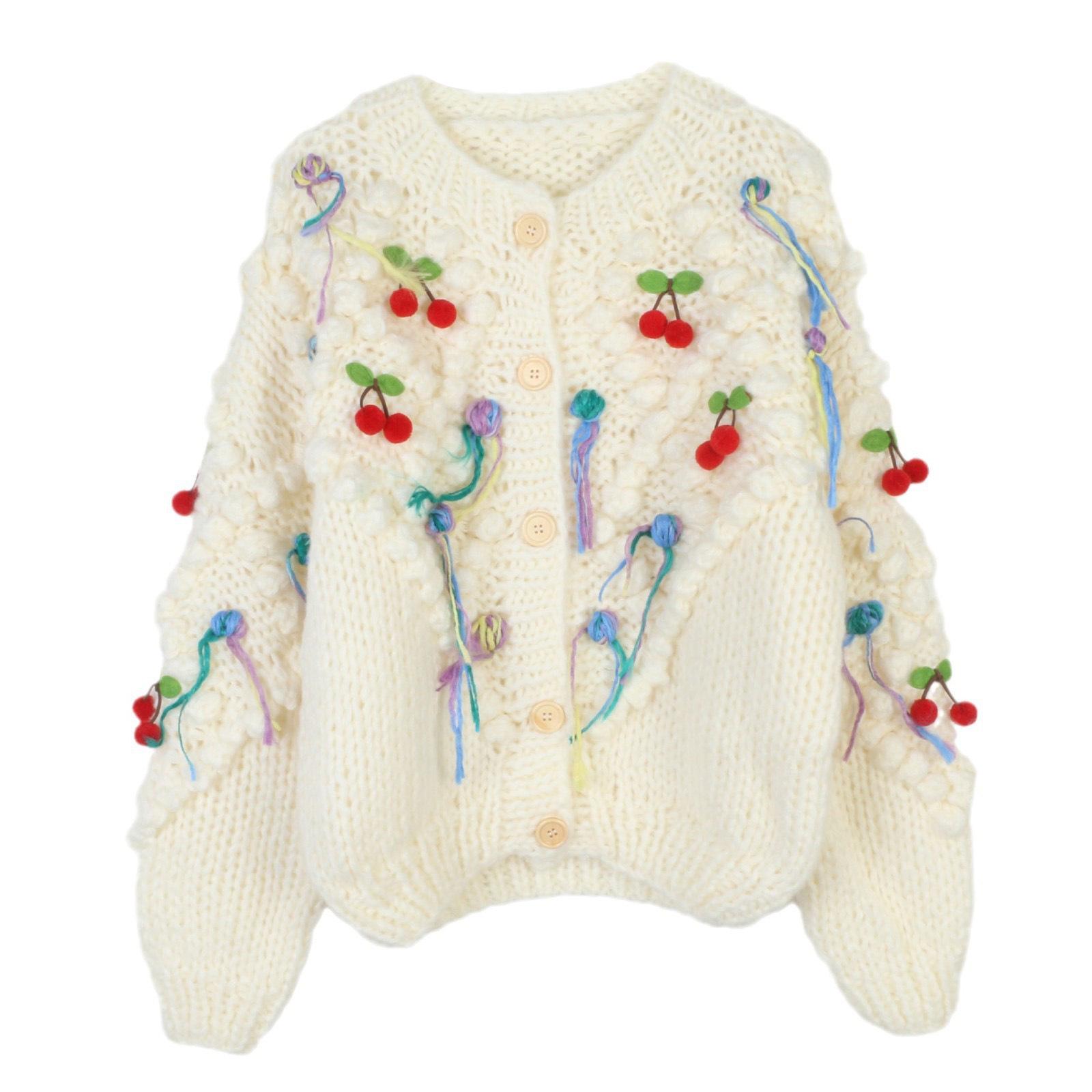 Korean Handmade Floral Knit Cardigan - Autumn/Winter Women s Long Sleeve Round Neck Sweater Coat Small
Korean Handmade Floral Knit Cardigan - Autumn/Winter Women s Long Sleeve Round Neck Sweater Coat Small