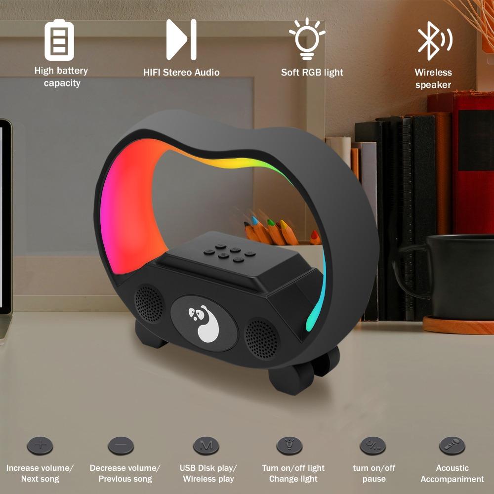 Fast Charging Station Stand Speaker with RGB Night Night Light and Clock Best Birthday Gift білий
Fast Charging Station Stand Speaker with RGB Night Night Light and Clock Best Birthday Gift білий