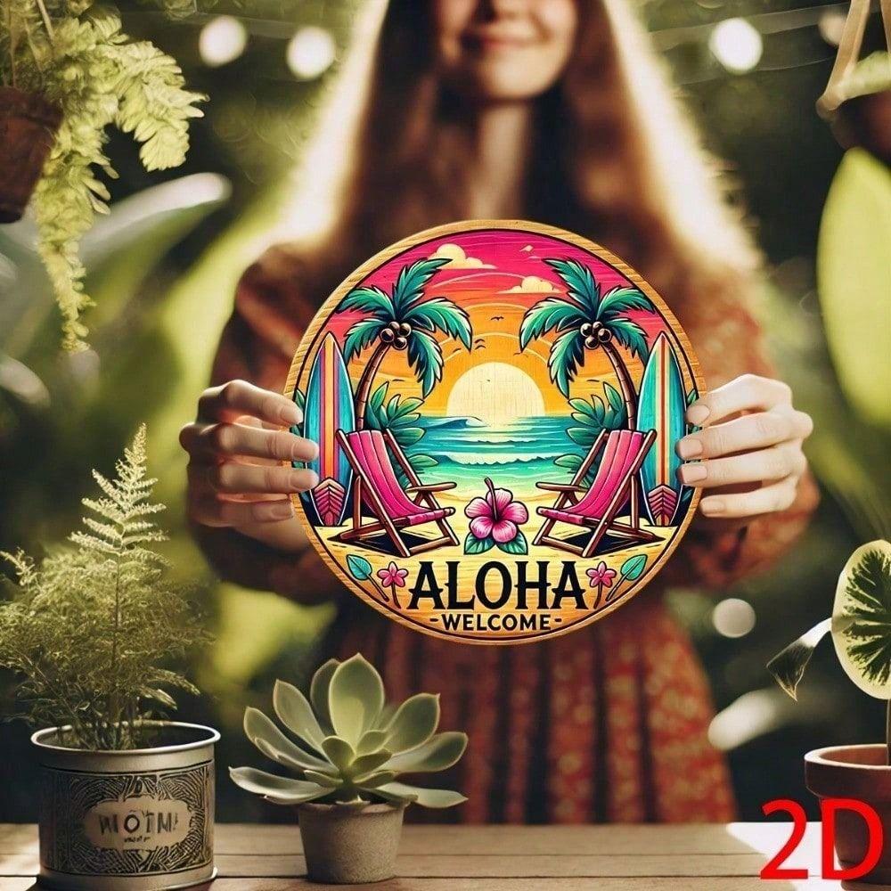 Vintage Aloha Round Metal Sign Wall Decor 20x20 cm Bar Man Cave
Vintage Aloha Round Metal Sign Wall Decor 20x20 cm Bar Man Cave