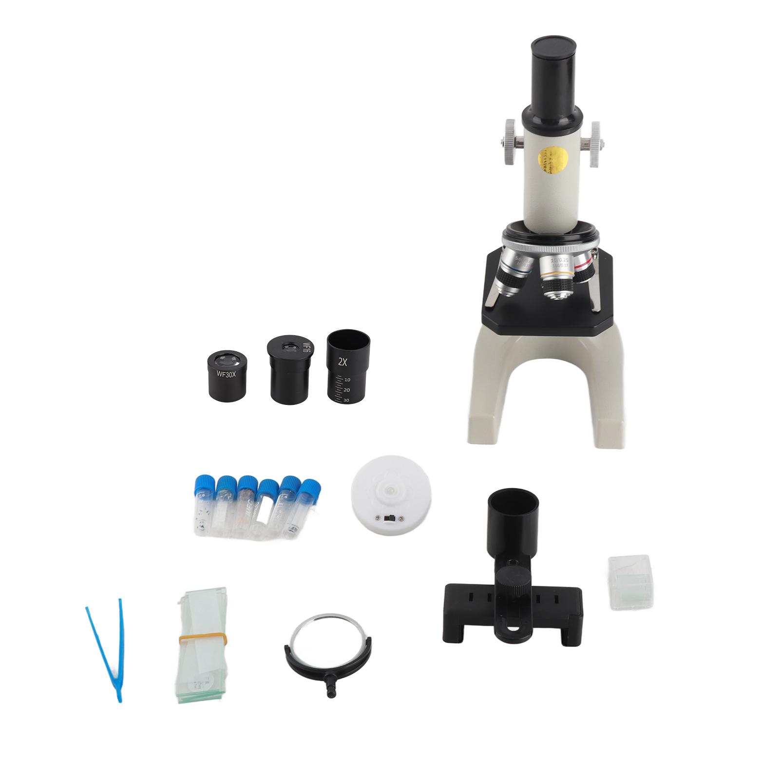 Monocular Optical Microscope 64X-2400X for School Children Science Experiments Biology Teaching with Stand And Accessories
Monocular Optical Microscope 64X-2400X for School Children Science Experiments Biology Teaching with Stand And Accessories