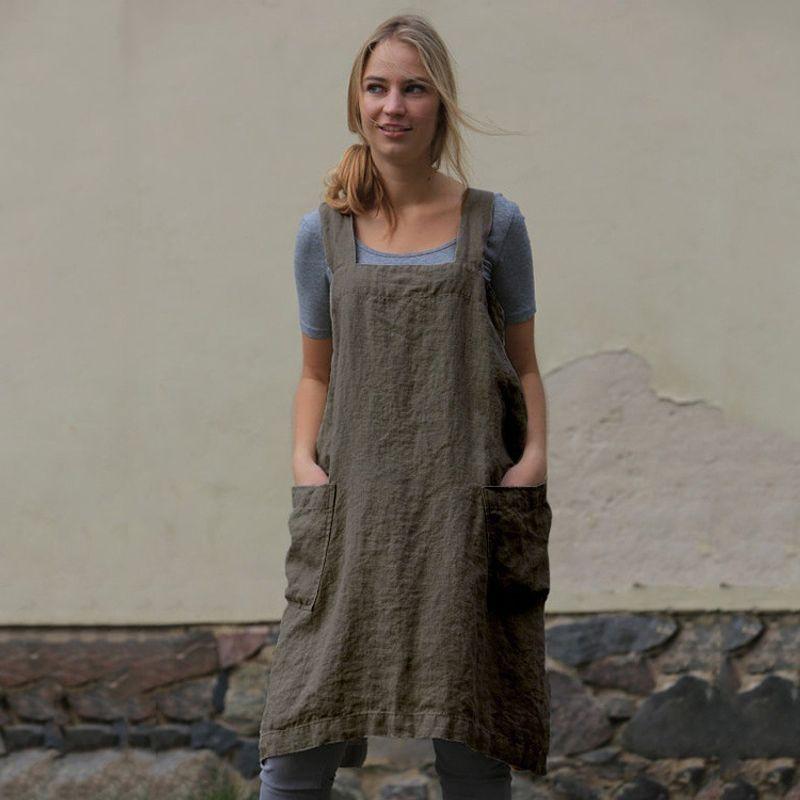 European and American Simple Casual Women clothes Apron Long Circumference Home Wear Loose Long Dress Army Green 5XL
European and American Simple Casual Women clothes Apron Long Circumference Home Wear Loose Long Dress Army Green 5XL