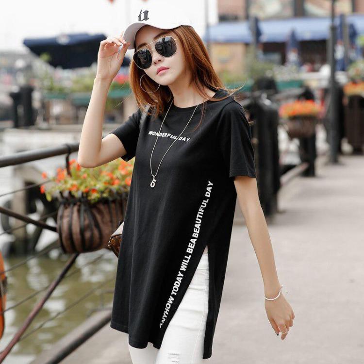 Sexy Summer Women T Shirt Long Side Split Cotton Harajuku Tops Black White Letter Print XXL чёрный
Sexy Summer Women T Shirt Long Side Split Cotton Harajuku Tops Black White Letter Print XXL чёрный