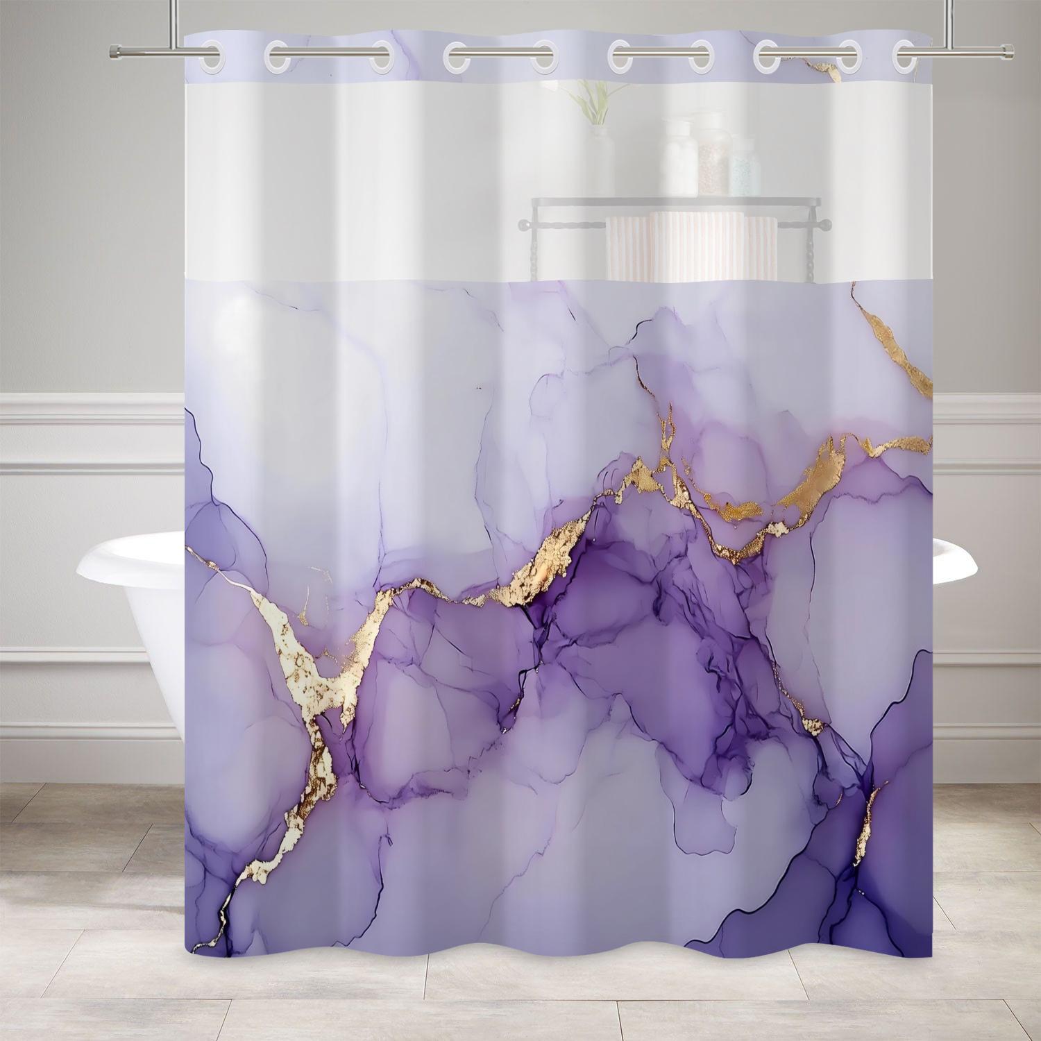 Double Layer Waterproof Shower Curtain Marble Pattern With Inner Liner Easy Install Modern Bathroom Decor For Bathtub And Shower W60H190(CM)-1 Pcs
Double Layer Waterproof Shower Curtain Marble Pattern With Inner Liner Easy Install Modern Bathroom Decor For Bathtub And Shower W60H190(CM)-1 Pcs