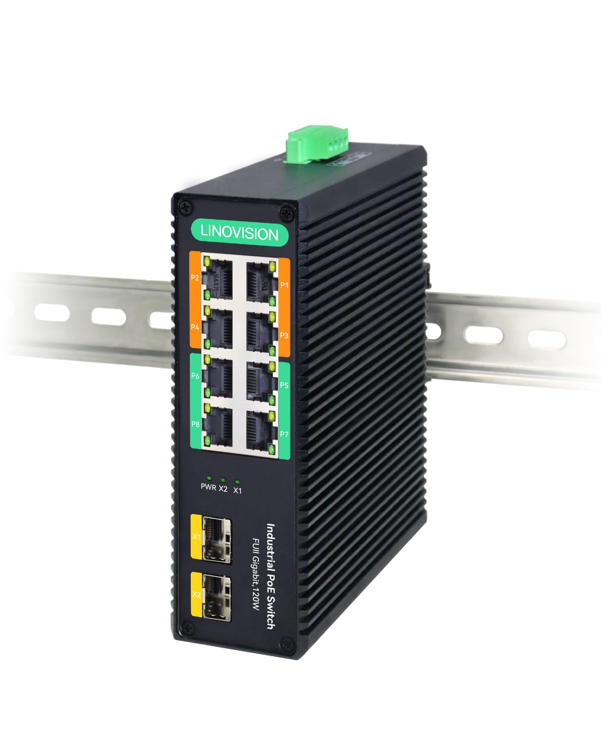 LINOVISION Промисловий Некерований Комутатор Full Gigabit з SFP 1000 Мбіт/с BT90W PoE Резервне Живлення DIN-рейка POE Комутатор для PTZ Монітора Відповідний для Білінгу
LINOVISION Промисловий Некерований Комутатор Full Gigabit з SFP 1000 Мбіт/с BT90W PoE Резервне Живлення DIN-рейка POE Комутатор для PTZ Монітора Відповідний для Білінгу