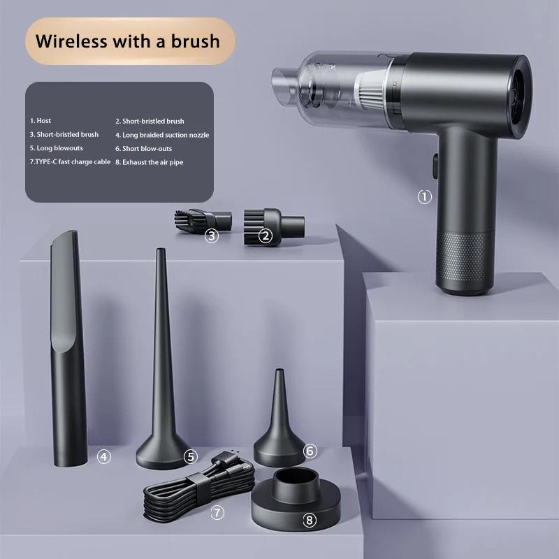 Беспроводной автомобильный пылесос, многофункциональный, портативный, мощный, всасывающий и выдувающий, интегрированный прибор для уборки
Беспроводной автомобильный пылесос, многофункциональный, портативный, мощный, всасывающий и выдувающий, интегрированный прибор для уборки