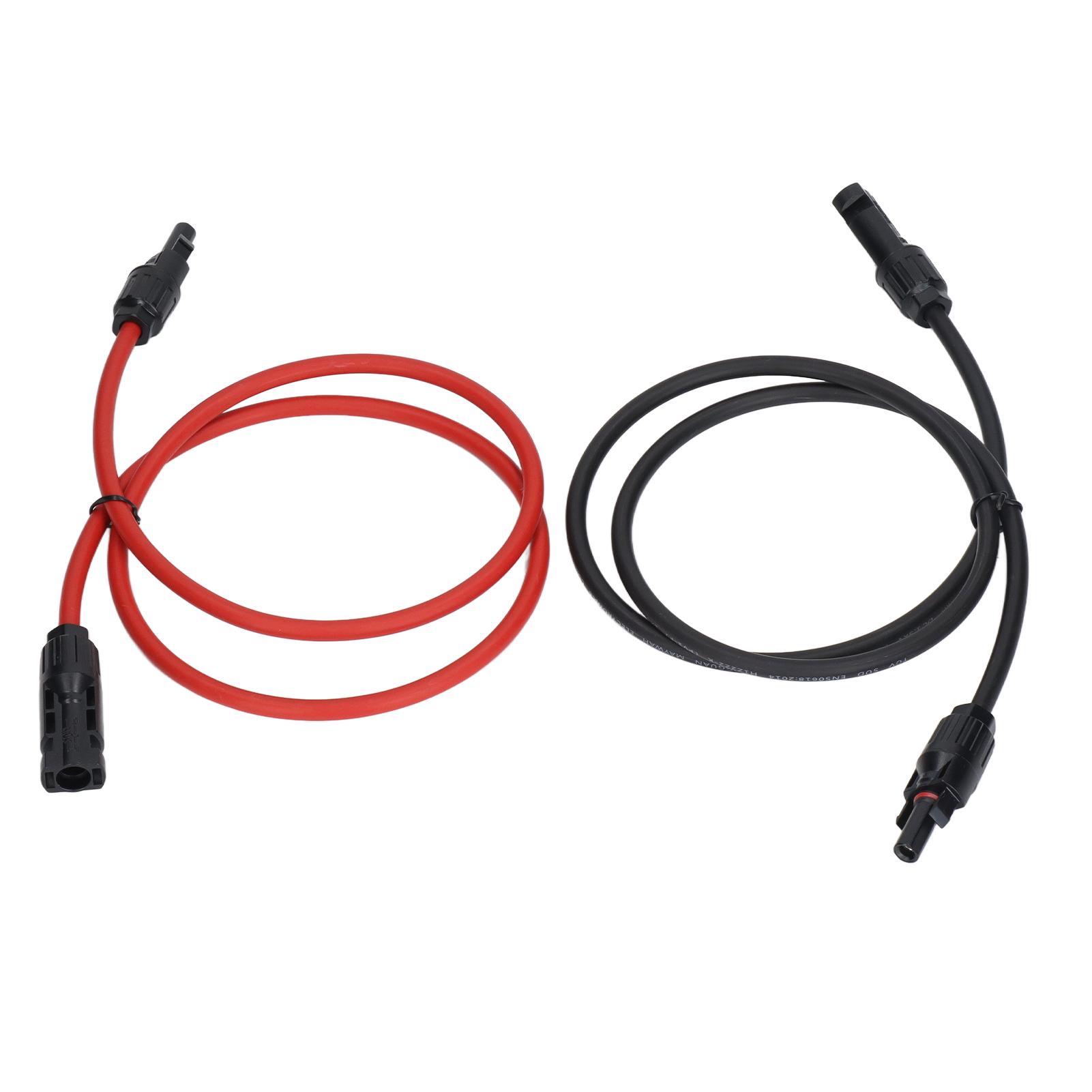 2Pcs Solar Panel Extension Cable 10AWG 6mm2 Solar Extension Cable Rated Voltage 1000V DC Red Black
2Pcs Solar Panel Extension Cable 10AWG 6mm2 Solar Extension Cable Rated Voltage 1000V DC Red Black